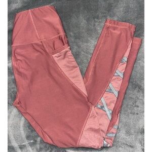 🩷 Lace Up Mesh Panel Athletic Leggings